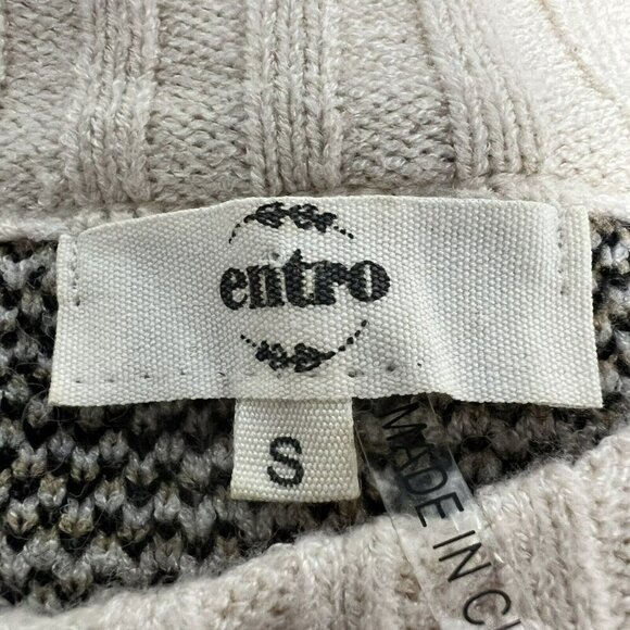 Entro Womens Crew Neck Multicolor Animal Print Pullover Sweater Size S - Picture 7 of 8